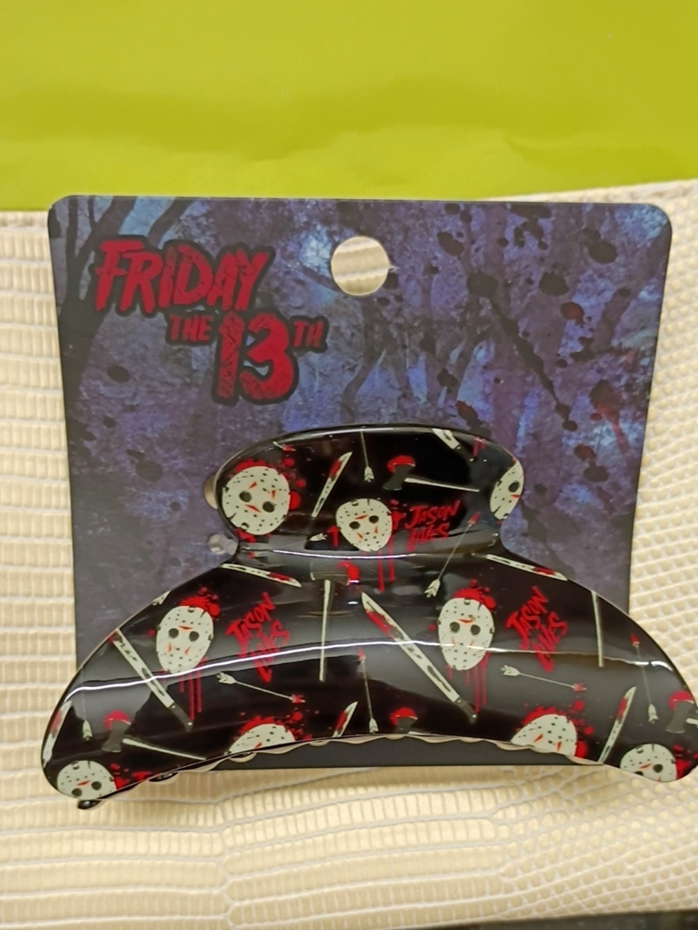 Black Hair Clip with Jason Masks